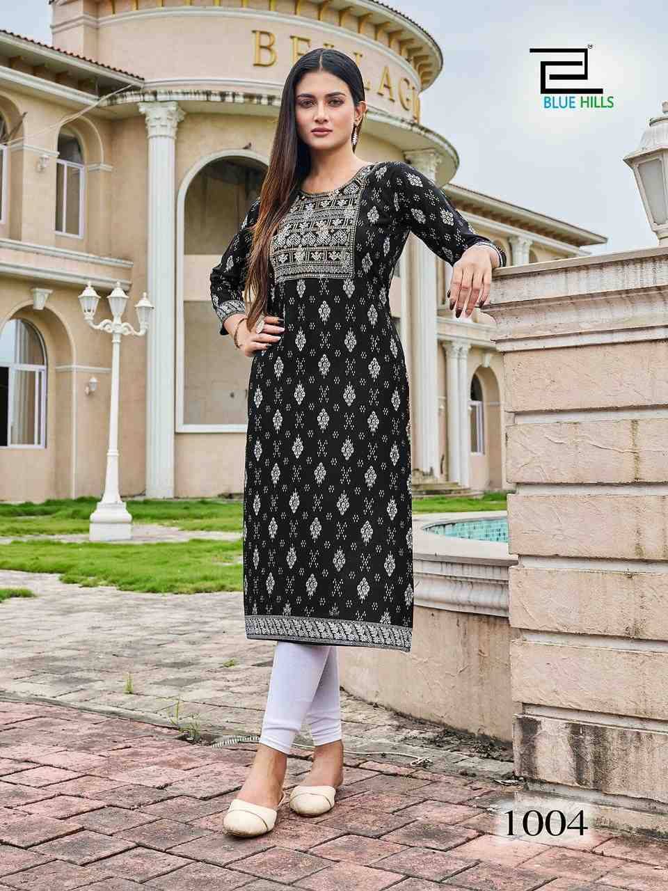 Festival Night Short Vol-1 By Blue Hills 1001 To 1008 Series Designer Stylish Fancy Colorful Beautiful Party Wear & Ethnic Wear Collection Heavy Rayon Print Kurtis At Wholesale Price