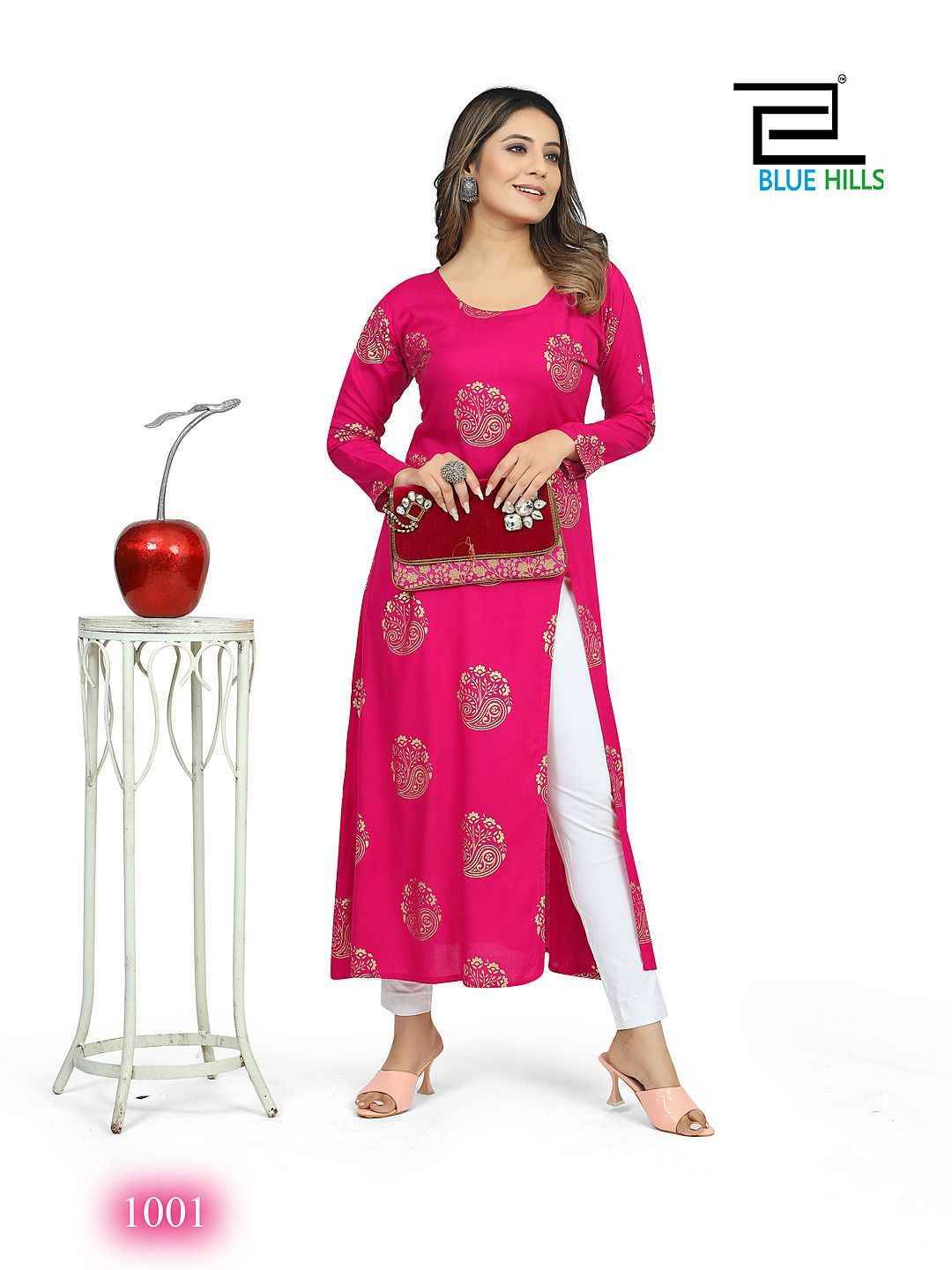 Chandrayaan Vol-3 By Blue Hills 1001 To 1004 Series Designer Stylish Fancy Colorful Beautiful Party Wear & Ethnic Wear Collection Heavy Rayon Foil Kurtis At Wholesale Price