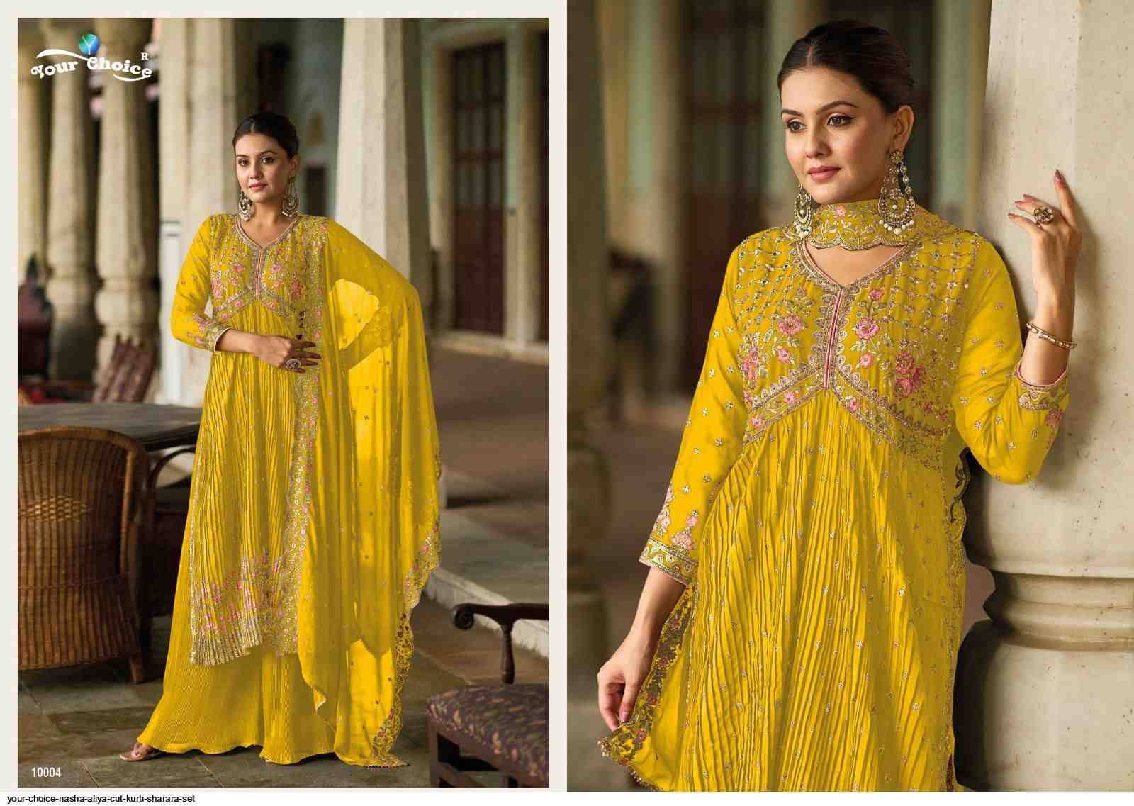 Nasha By Your Choice 10001 To 10006 Series Beautiful Stylish Fancy Colorful Casual Wear & Ethnic Wear Georgette Embroidered Dresses At Wholesale Price
