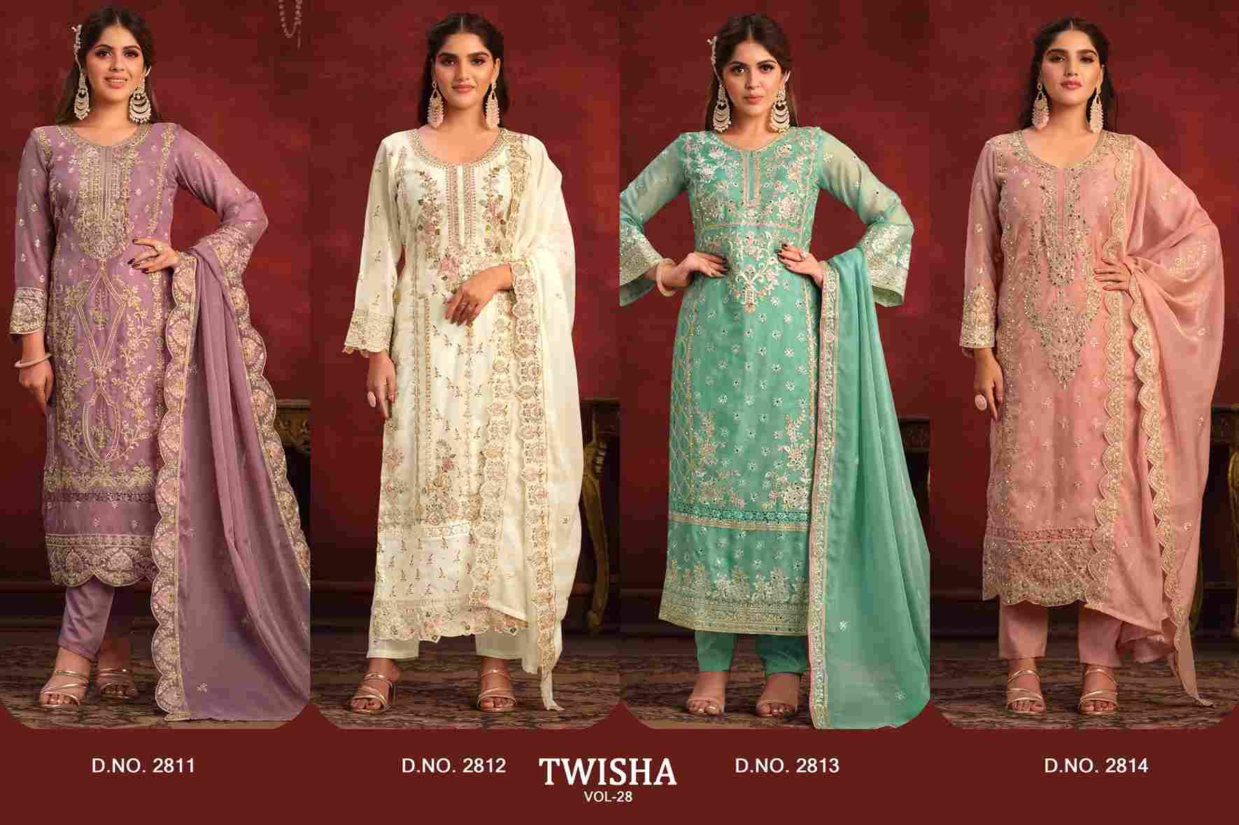 Twisha Vol-28 By Twisha 2811 To 2814 Series Beautiful Festive Suits Colorful Stylish Fancy Casual Wear & Ethnic Wear Viscose Embroidered Dresses At Wholesale Price
