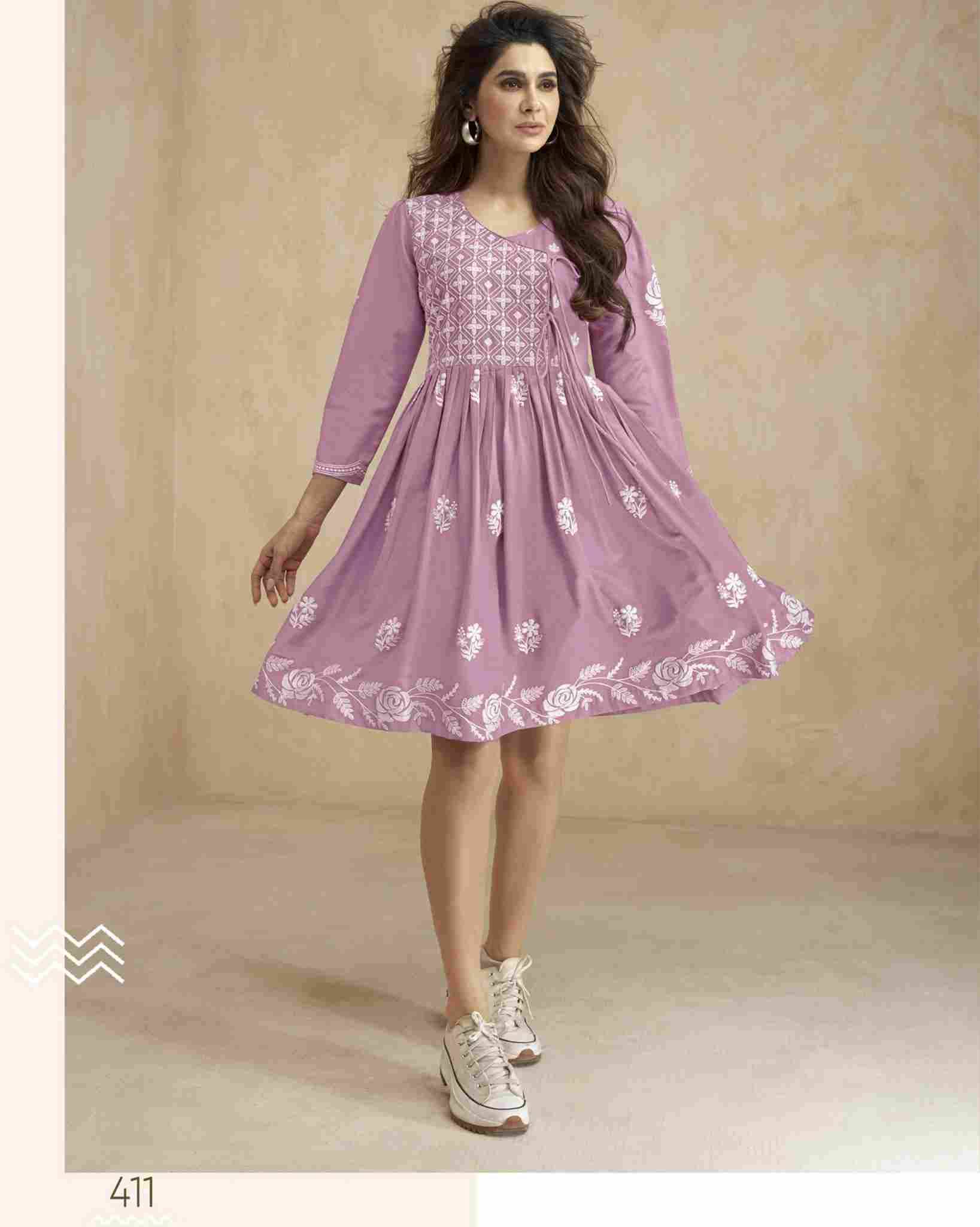 Ibadat By Kaamiri 411 To 416 Series Designer Stylish Fancy Colorful Beautiful Party Wear & Ethnic Wear Collection Heavy Rayon Print Kurtis At Wholesale Price