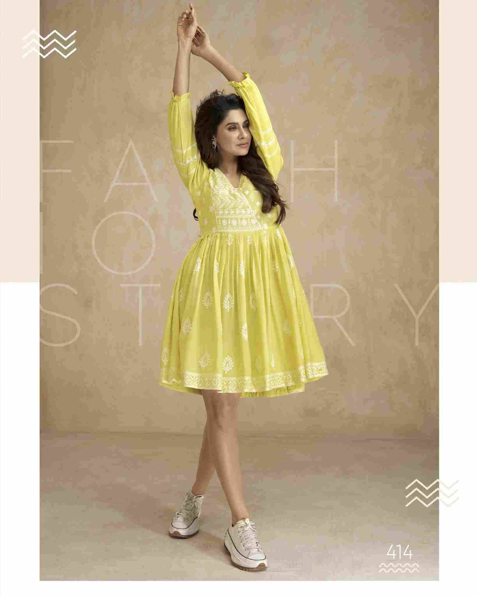 Ibadat By Kaamiri 411 To 416 Series Designer Stylish Fancy Colorful Beautiful Party Wear & Ethnic Wear Collection Heavy Rayon Print Kurtis At Wholesale Price