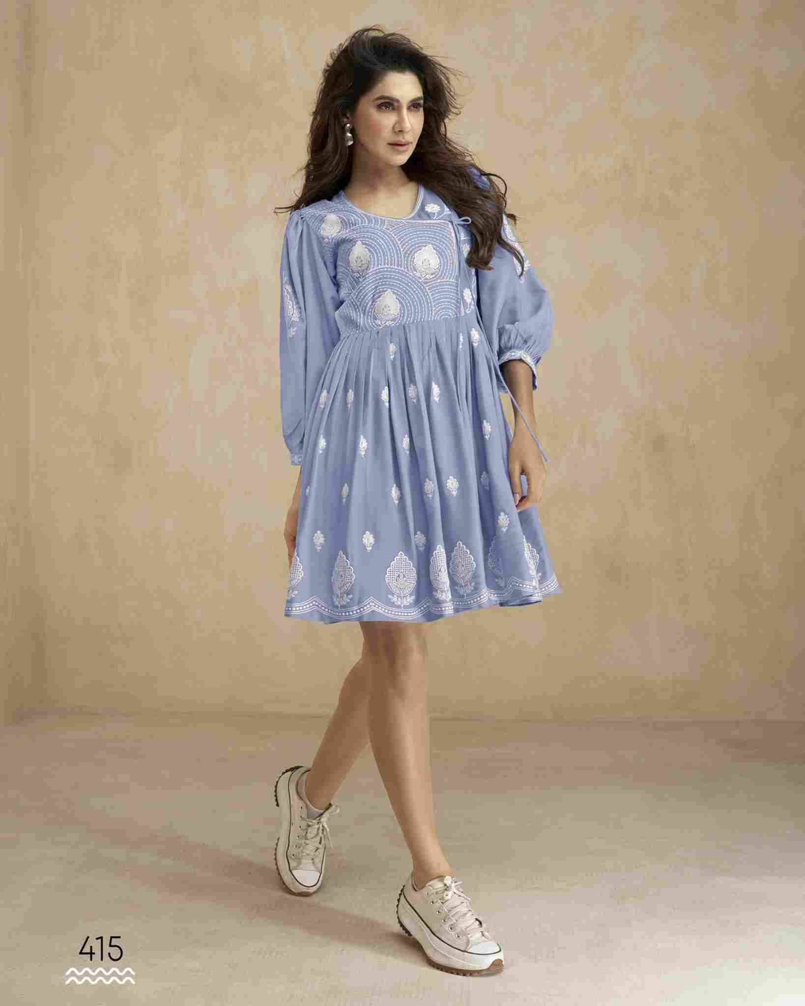 Ibadat By Kaamiri 411 To 416 Series Designer Stylish Fancy Colorful Beautiful Party Wear & Ethnic Wear Collection Heavy Rayon Print Kurtis At Wholesale Price
