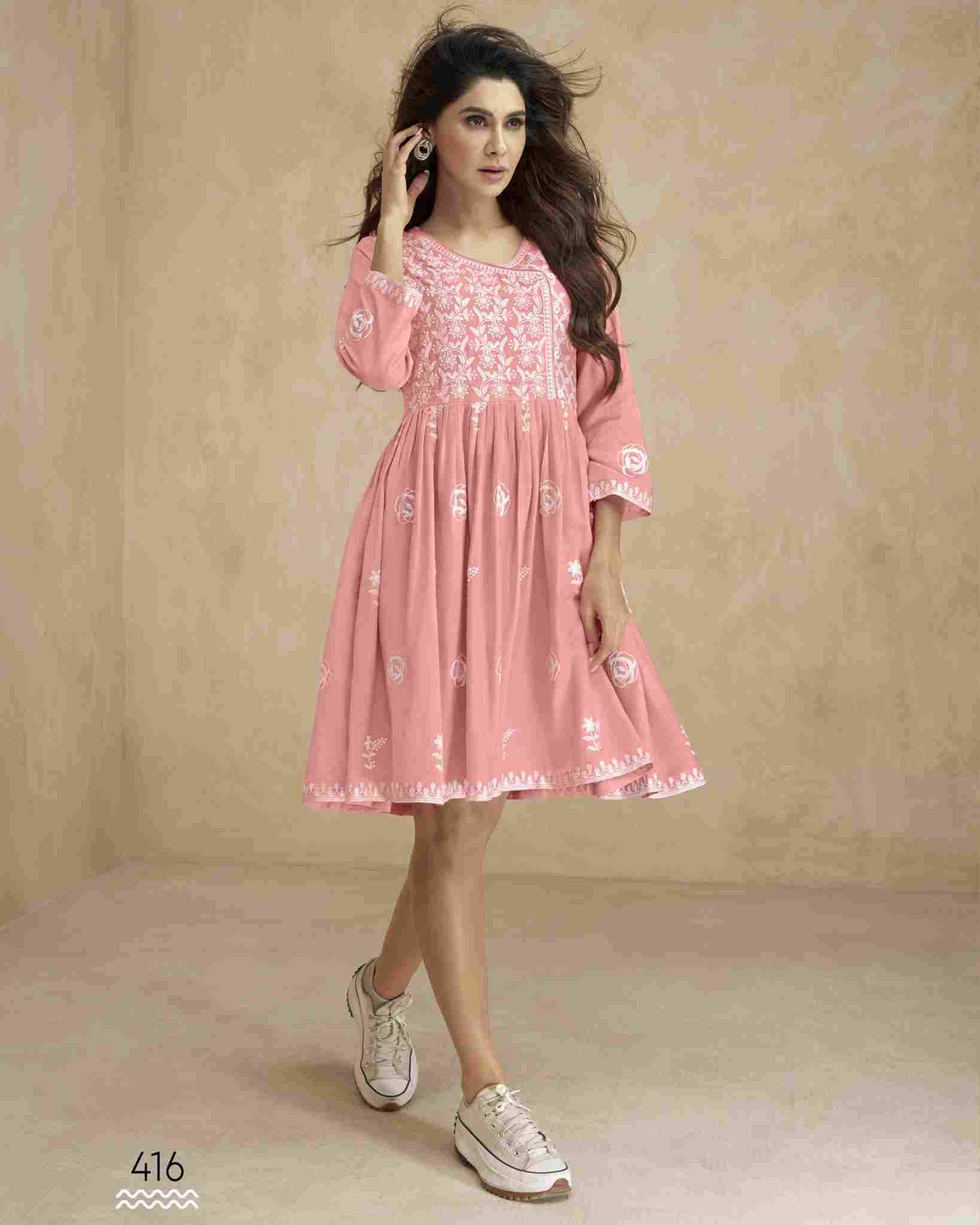Ibadat By Kaamiri 411 To 416 Series Designer Stylish Fancy Colorful Beautiful Party Wear & Ethnic Wear Collection Heavy Rayon Print Kurtis At Wholesale Price