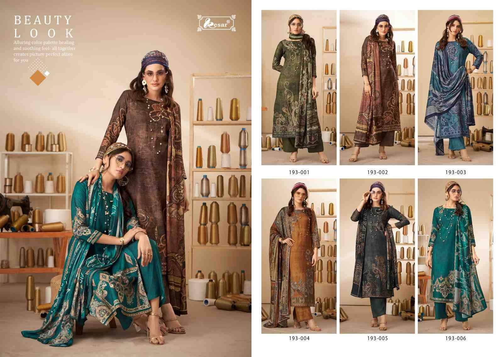 Zara Queen By Kesar 193-001 To 193-006 Series Beautiful Festive Suits Colorful Stylish Fancy Casual Wear & Ethnic Wear Pure Viscose Silk Embroidered Dresses At Wholesale Price