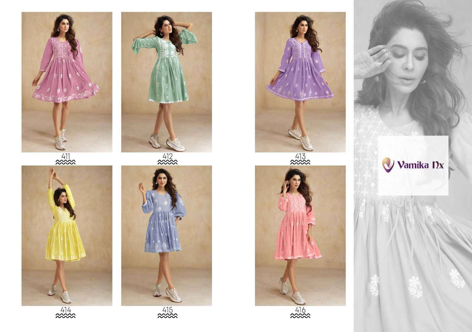 Ibadat By Vamika 411 To 416 Series Designer Stylish Fancy Colorful Beautiful Party Wear & Ethnic Wear Collection Heavy Rayon Print Kurtis At Wholesale Price
