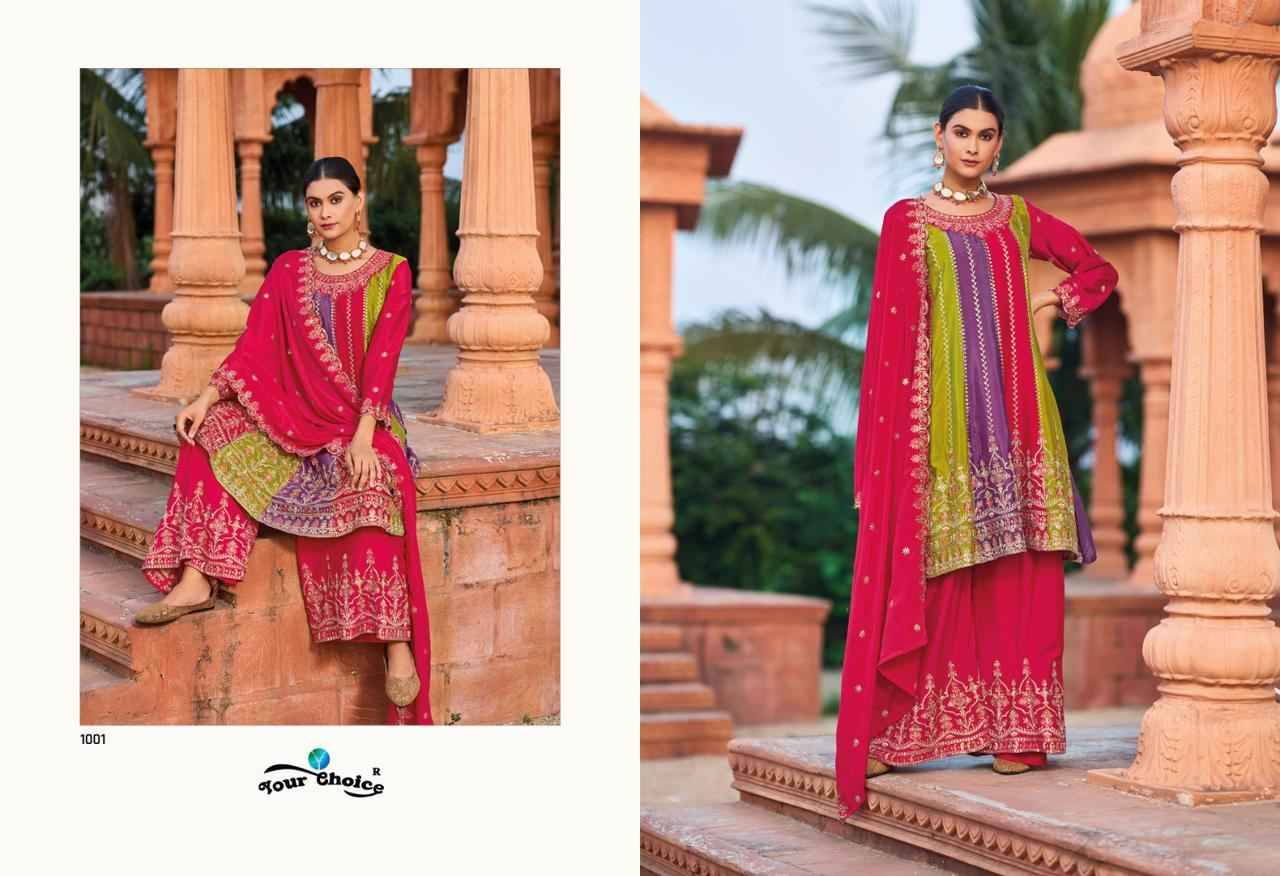 Ibiza By Your Choice 1001 To 1003 Series Beautiful Sharara Suits Stylish Fancy Colorful Casual Wear & Ethnic Wear Heavy Chinnon Dresses At Wholesale Price