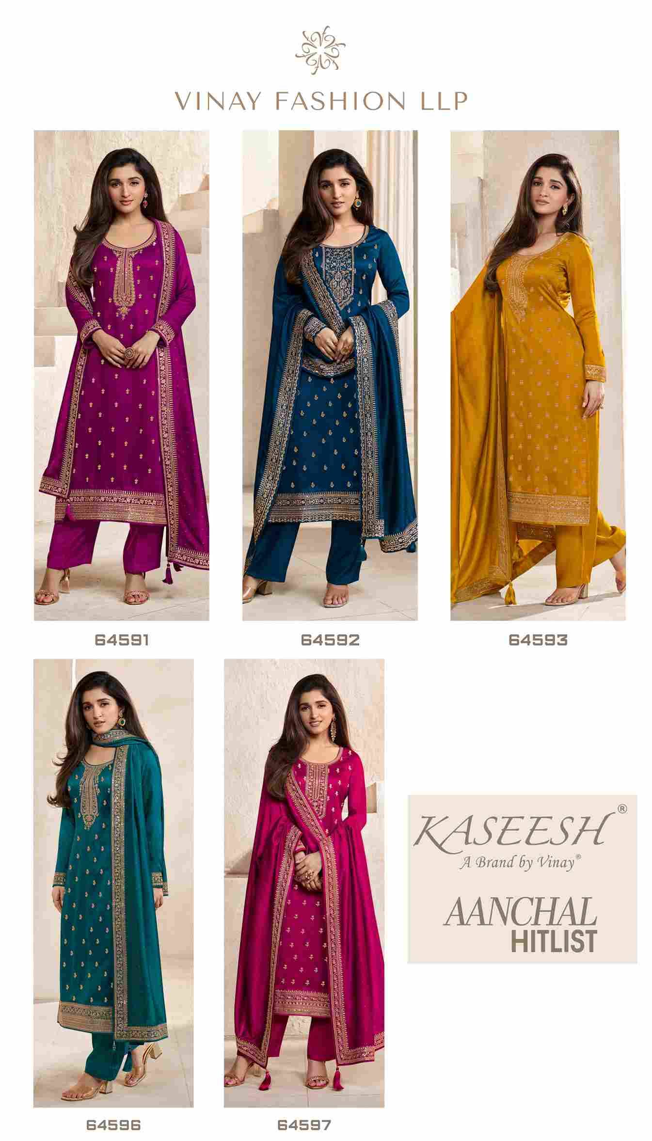 Kaseesh Aanchal Hitlist By Vinay Fashion Beautiful Festive Suits Colorful Stylish Fancy Casual Wear & Ethnic Wear Georgette Silk Dresses At Wholesale Price