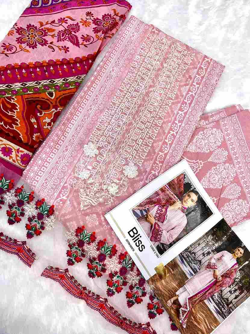 Bliss Hit Design 1001 By Shraddha Designer Beautiful Pakistani Suits Colorful Stylish Fancy Casual Wear & Ethnic Wear Lawn Cotton Print With Embroidered Dresses At Wholesale Price