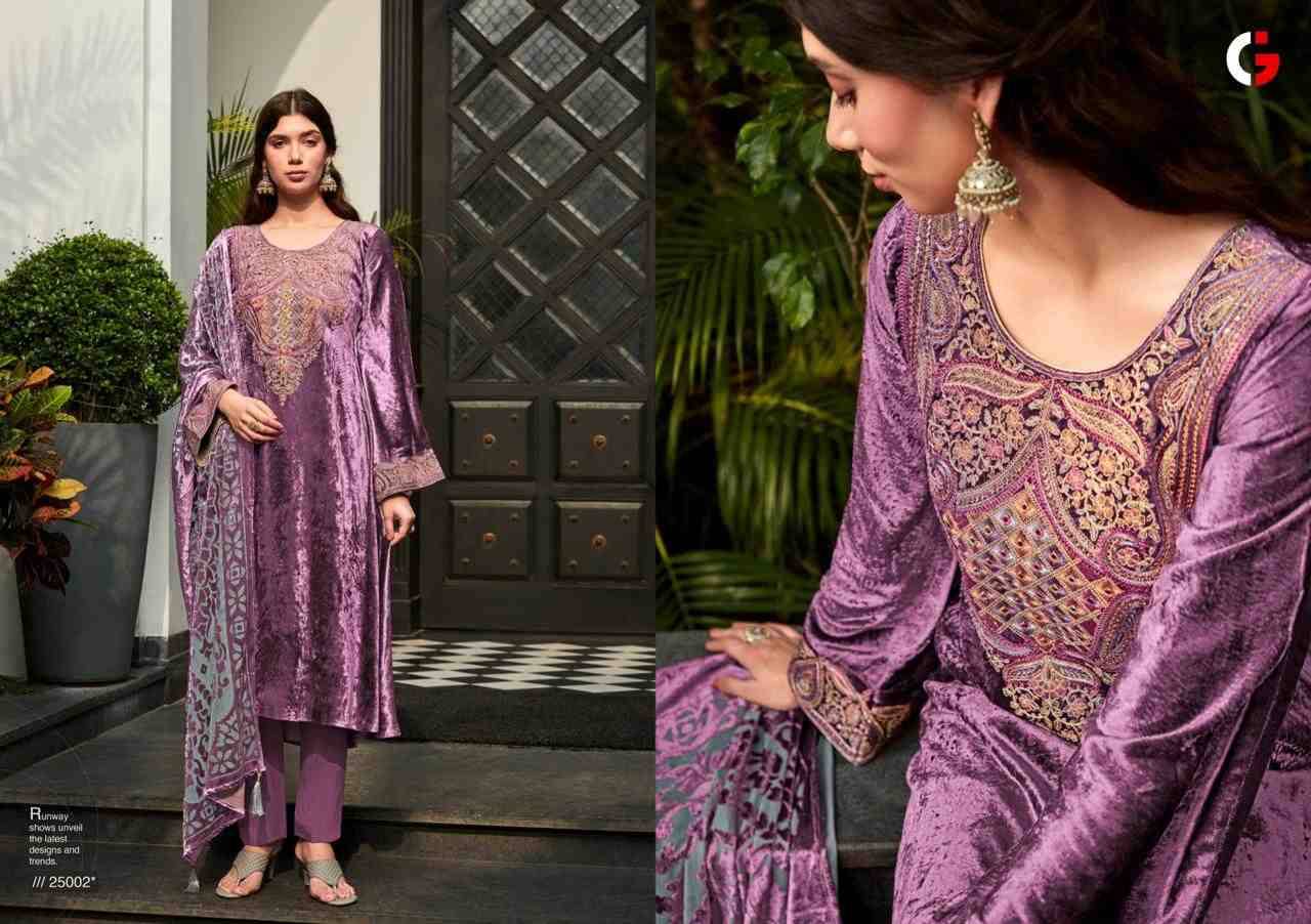 Zara By Gull Jee 25001 To 25006 Series Beautiful Festive Suits Stylish Fancy Colorful Party Wear & Occasional Wear Viscose Velvet Embroidered Dresses At Wholesale Price