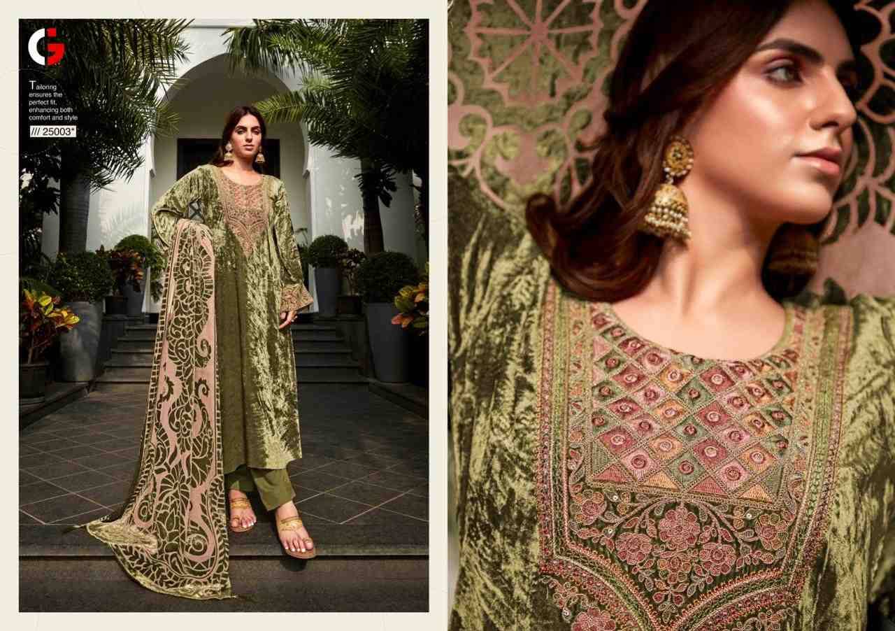 Zara By Gull Jee 25001 To 25006 Series Beautiful Festive Suits Stylish Fancy Colorful Party Wear & Occasional Wear Viscose Velvet Embroidered Dresses At Wholesale Price