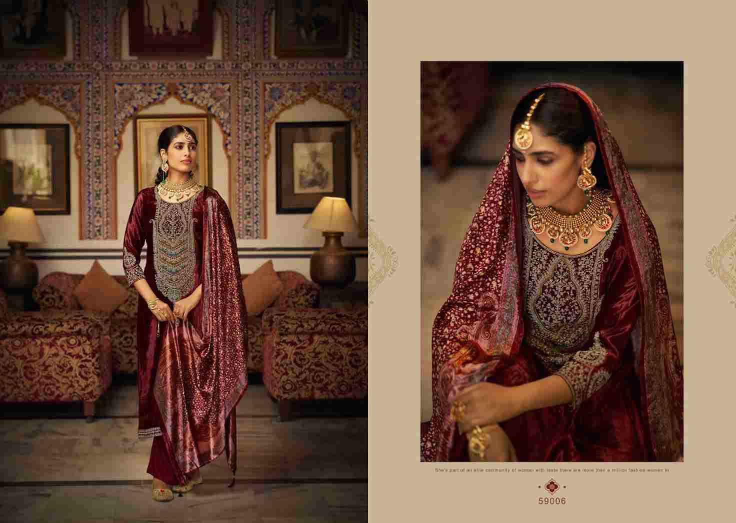 Guzaarish By Nishant Fashion 59001 To 59006 Series Beautiful Festive Suits Stylish Fancy Colorful Party Wear & Occasional Wear Viscose Velvet Embroidered Dresses At Wholesale Price