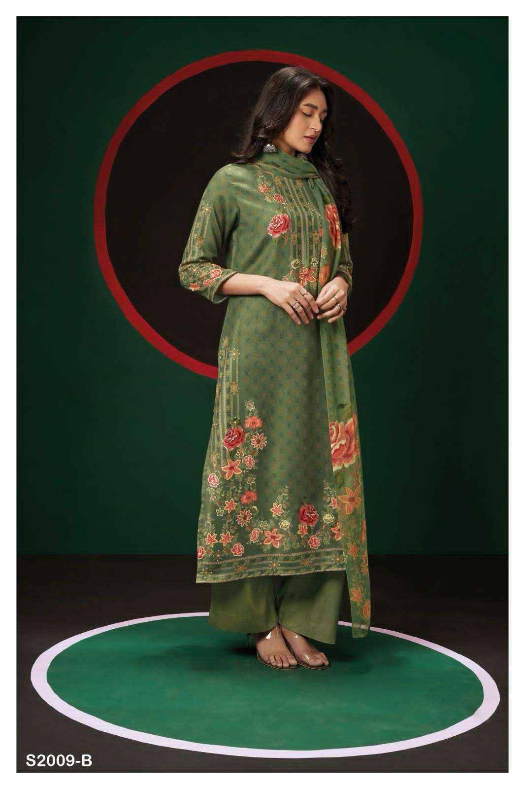 SABINE-2009 BY GANGA FASHION 2009-A TO 2009-D SERIES BEAUTIFUL STYLISH  FESTIVE SUITS FANCY
