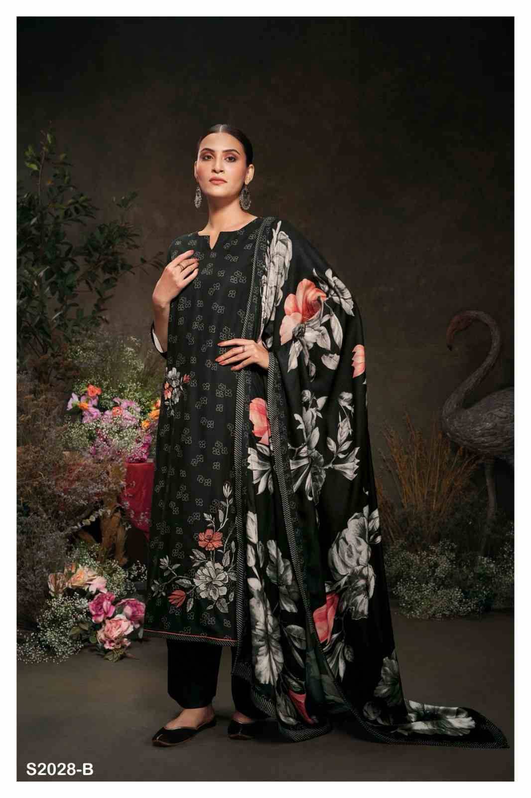 Jaya-2028 By Ganga Fashion 2028-A To 2028-D Series Designer Festive Suits Beautiful Stylish Fancy Colorful Party Wear & Occasional Wear Pure Pashmina Print With Work Dresses At Wholesale Price