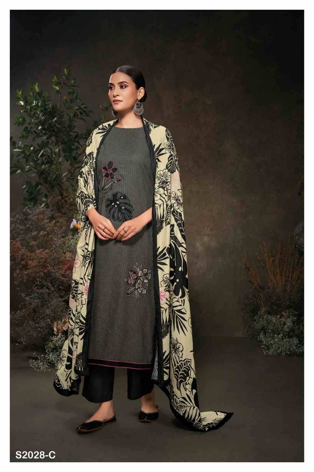 Jaya-2028 By Ganga Fashion 2028-A To 2028-D Series Designer Festive Suits Beautiful Stylish Fancy Colorful Party Wear & Occasional Wear Pure Pashmina Print With Work Dresses At Wholesale Price