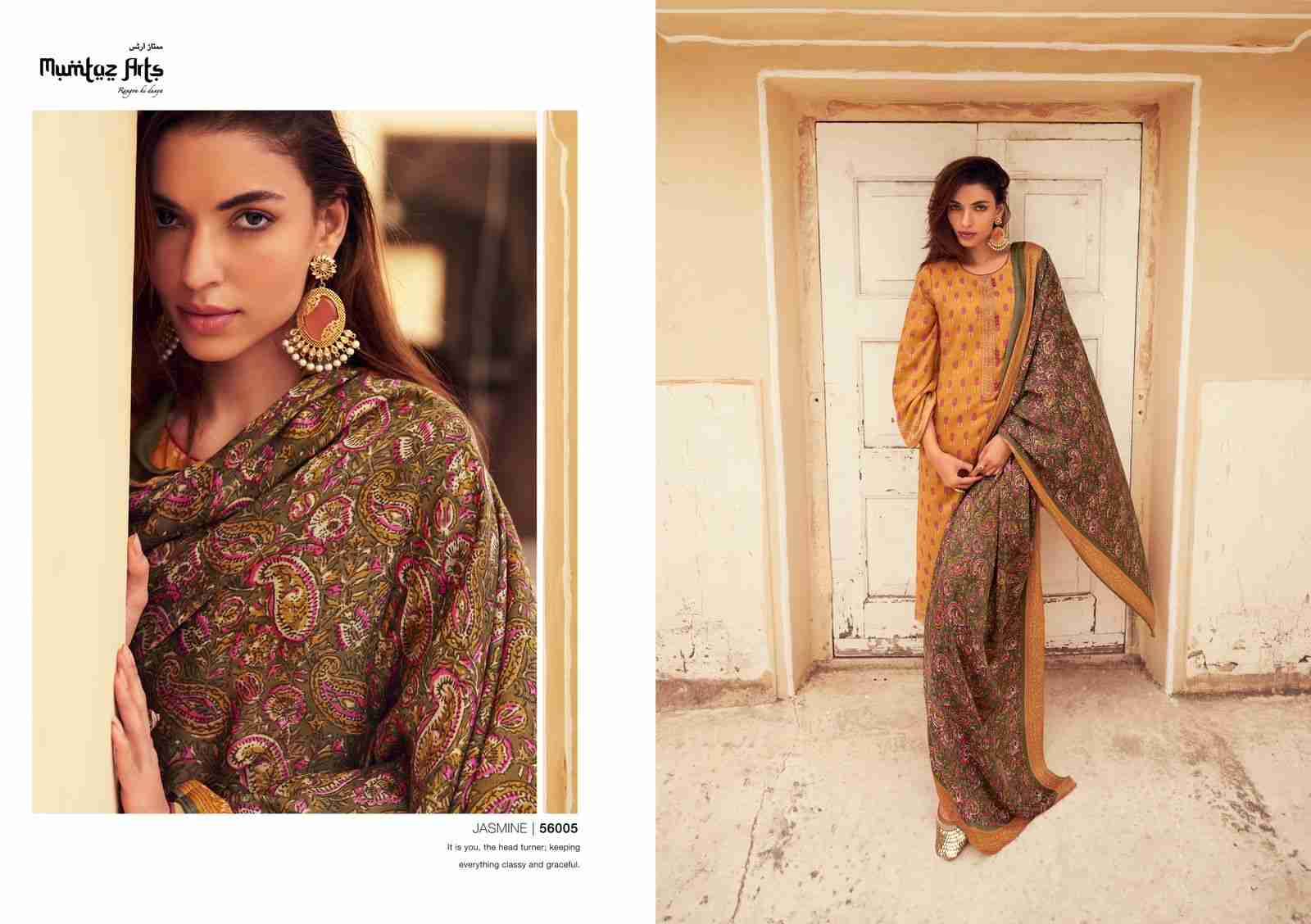 Jasmine By Mumtaz Arts 56001 To 56006 Series Beautiful Pakistani Suits Colorful Stylish Fancy Casual Wear & Ethnic Wear Pure Pashmina Print With Embroidered Dresses At Wholesale Price