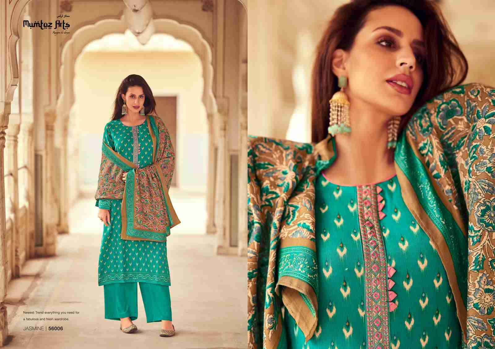 Jasmine By Mumtaz Arts 56001 To 56006 Series Beautiful Pakistani Suits Colorful Stylish Fancy Casual Wear & Ethnic Wear Pure Pashmina Print With Embroidered Dresses At Wholesale Price