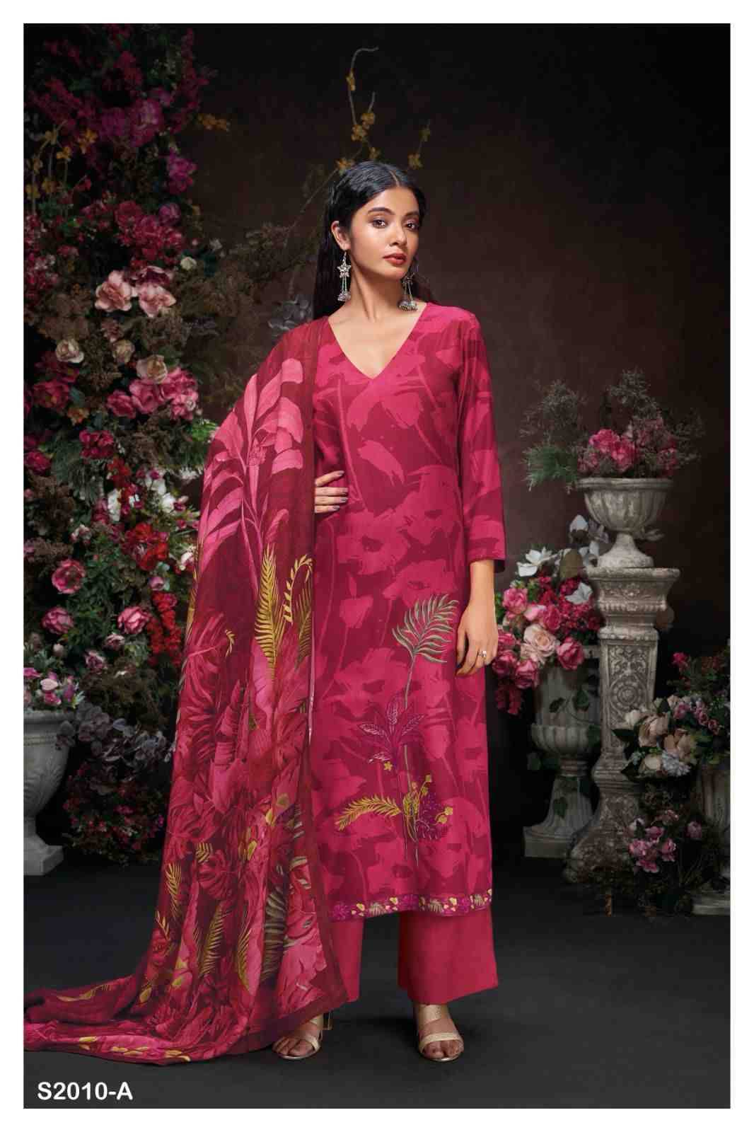 Wylla-2010 By Ganga Fashion 2028-A To 2028-D Series Designer Festive Suits Beautiful Stylish Fancy Colorful Party Wear & Occasional Wear Pure Pashmina Print With Work Dresses At Wholesale Price