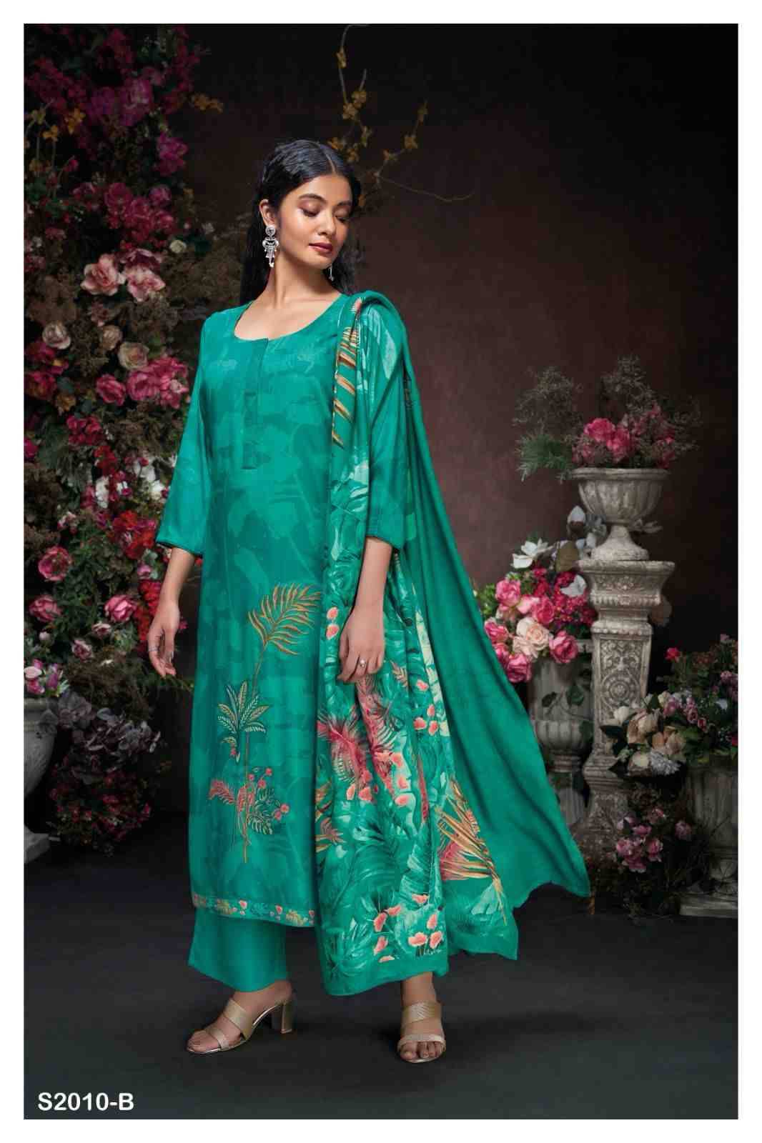 Wylla-2010 By Ganga Fashion 2028-A To 2028-D Series Designer Festive Suits Beautiful Stylish Fancy Colorful Party Wear & Occasional Wear Pure Pashmina Print With Work Dresses At Wholesale Price