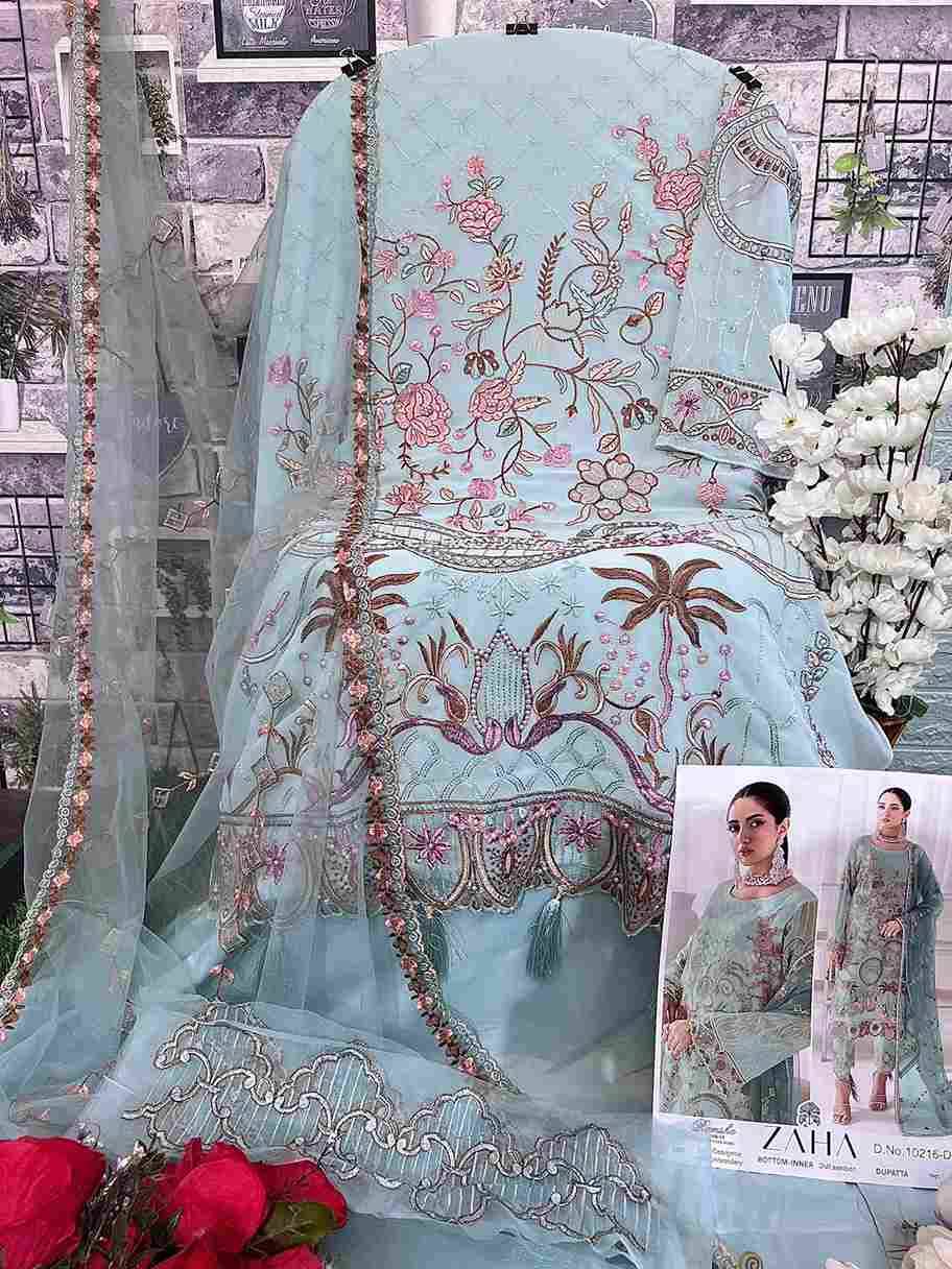  Ramsha Vol-14 By Zaha 10216-A To 10216-D Series Beautiful Stylish Pakistani Suits Fancy Colorful Casual Wear & Ethnic Wear & Ready To Wear Faux Georgette Dresses At Wholesale Price