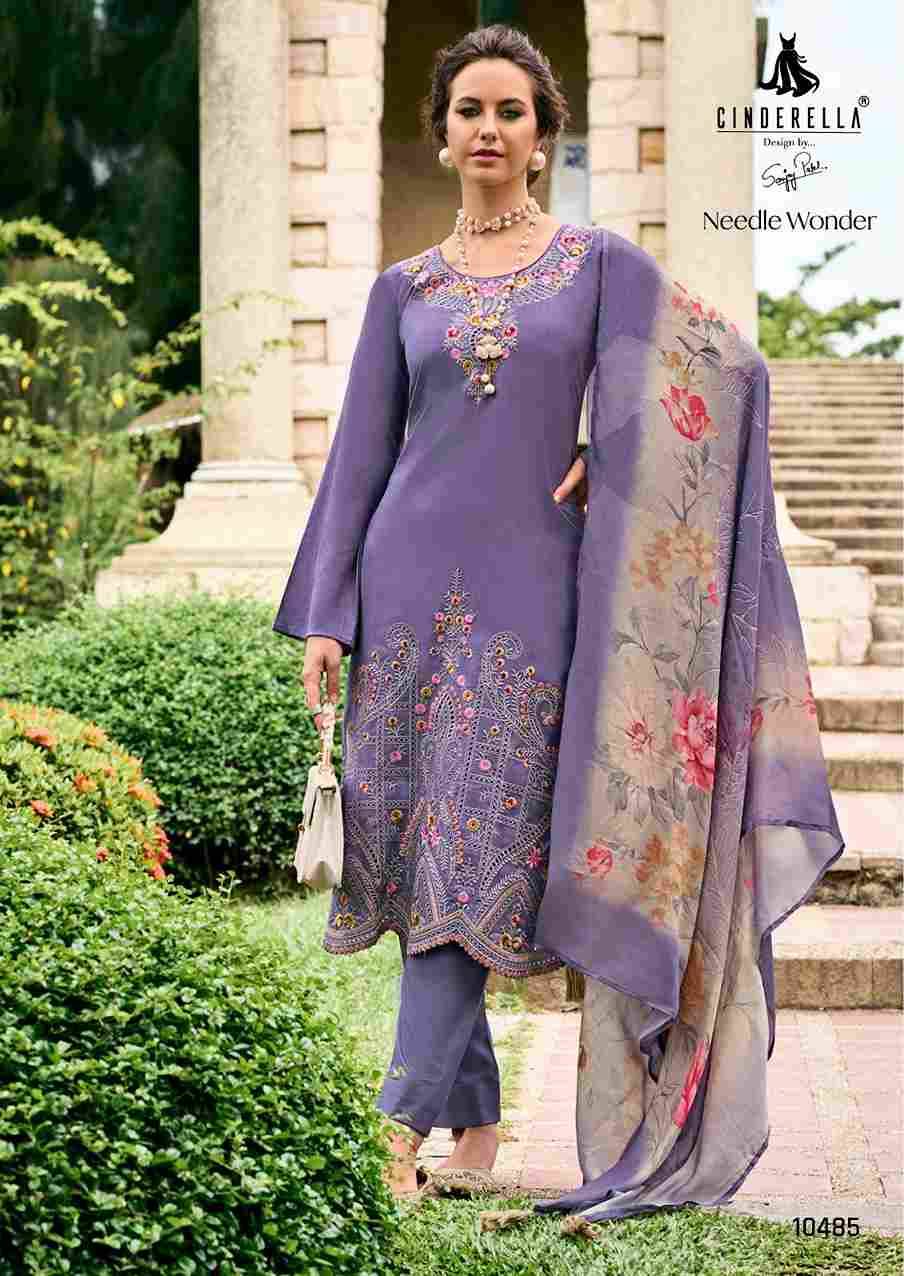 Needle Wonder By Cinderella 10481 To 10486 Series Beautiful Festive Suits Stylish Fancy Colorful Party Wear & Occasional Wear Premium Viscose Pashmin Print With Embroidered Dresses At Wholesale Price