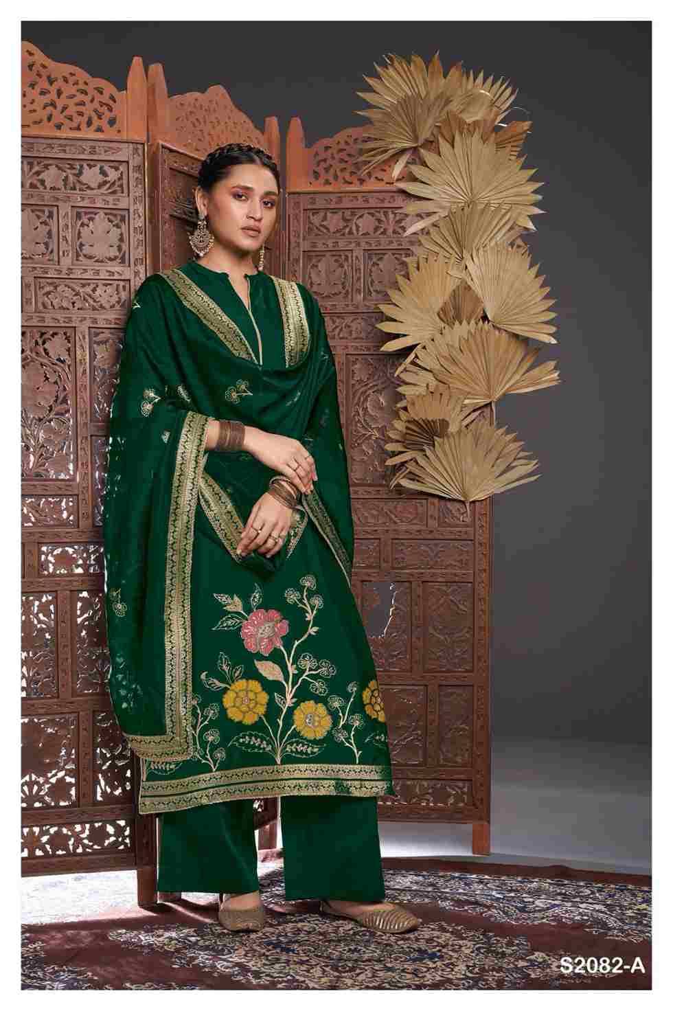 Rue-2082 By Ganga Fashion 2082-A To 2082-C Series Beautiful Festive Suits Stylish Fancy Colorful Party Wear & Occasional Wear Premium Viscose Silk Dresses At Wholesale Price
