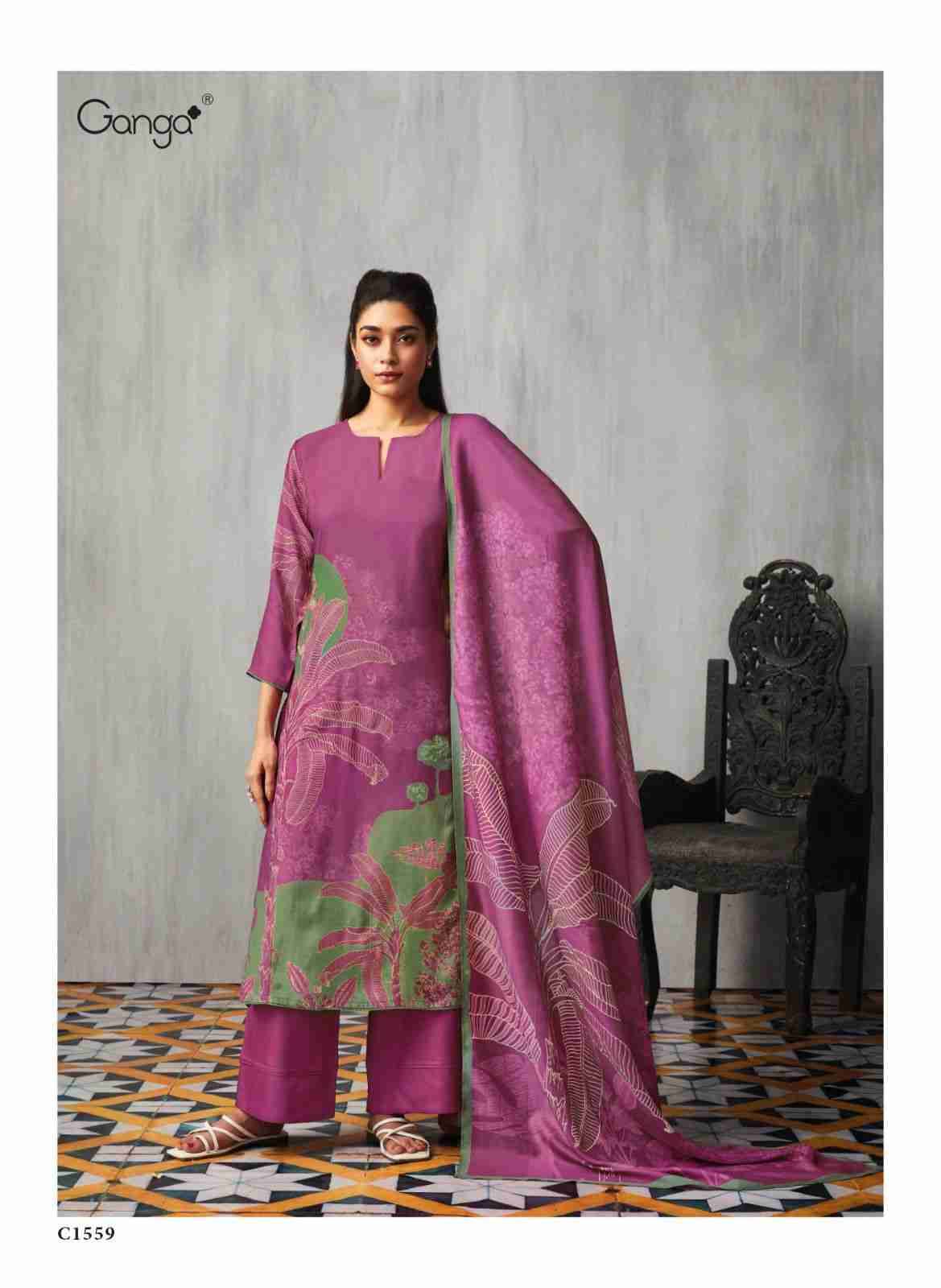 Sugandha By Ganga Fashion 1557 To 1562 Series Beautiful Stylish Festive Suits Fancy Colorful Casual Wear & Ethnic Wear & Ready To Wear Pure Pashmina Dresses At Wholesale Price