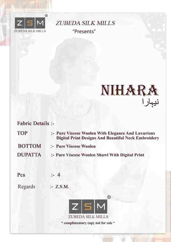 Nihara By Zsm 20001 To 20004 Series Beautiful Stylish Festive Suits Fancy Colorful Casual Wear & Ethnic Wear & Ready To Wear Pure Viscose Woolen Print Dresses At Wholesale Price