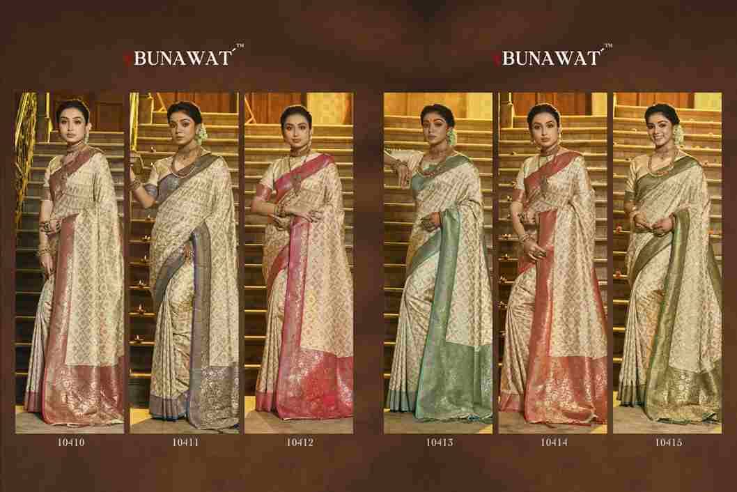 Minakari Silk By Bunawat 10410 To 10415 Series Indian Traditional Wear Collection Beautiful Stylish Fancy Colorful Party Wear & Occasional Wear Banarasi Silk Sarees At Wholesale Price