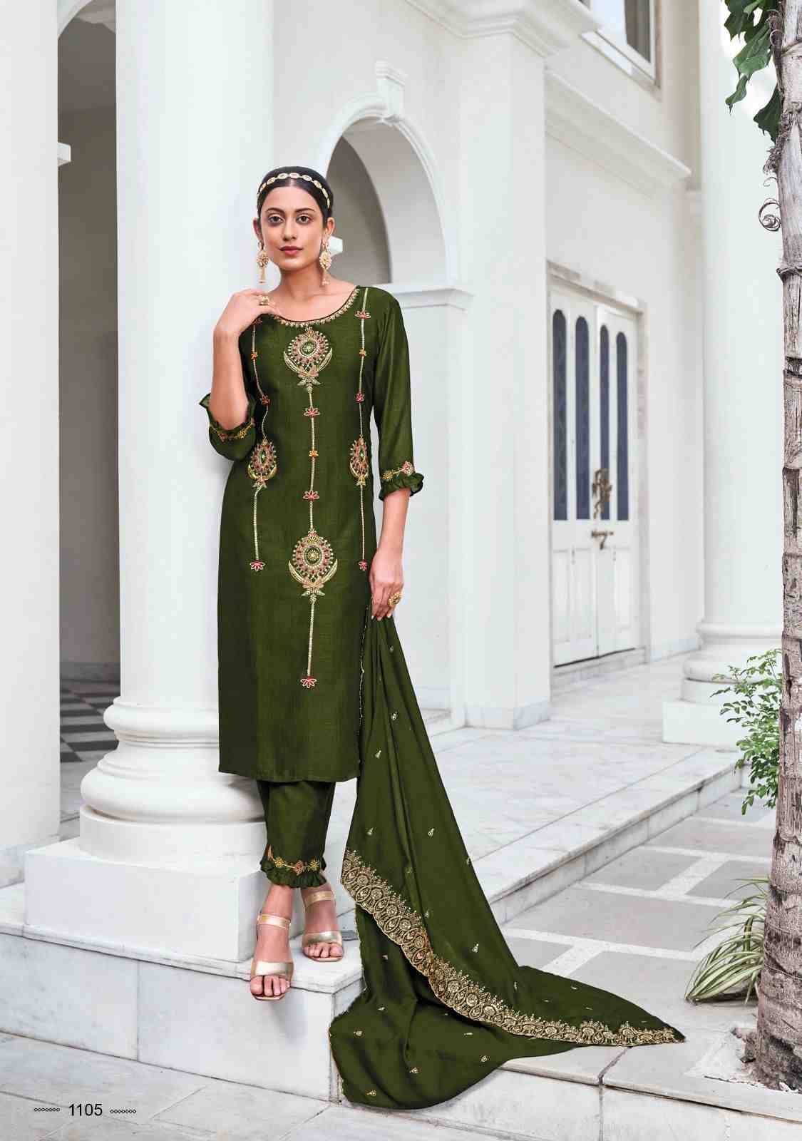 Noor By Lady Leela 1101 To 1106 Series Designer Festive Suits Collection Beautiful Stylish Fancy Colorful Party Wear & Occasional Wear Pure Silk Embroidered Dresses At Wholesale Price