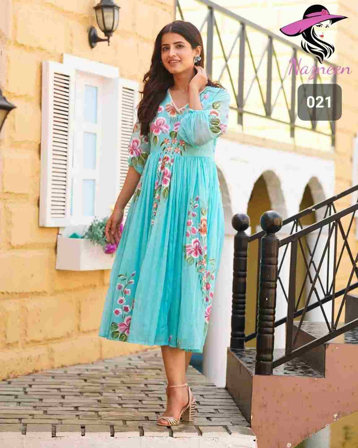 Dream Girl By Nazneen 020 To 025 Series Designer Stylish Fancy Colorful Beautiful Party Wear & Ethnic Wear Collection Kota Checks Print Kurtis At Wholesale Price