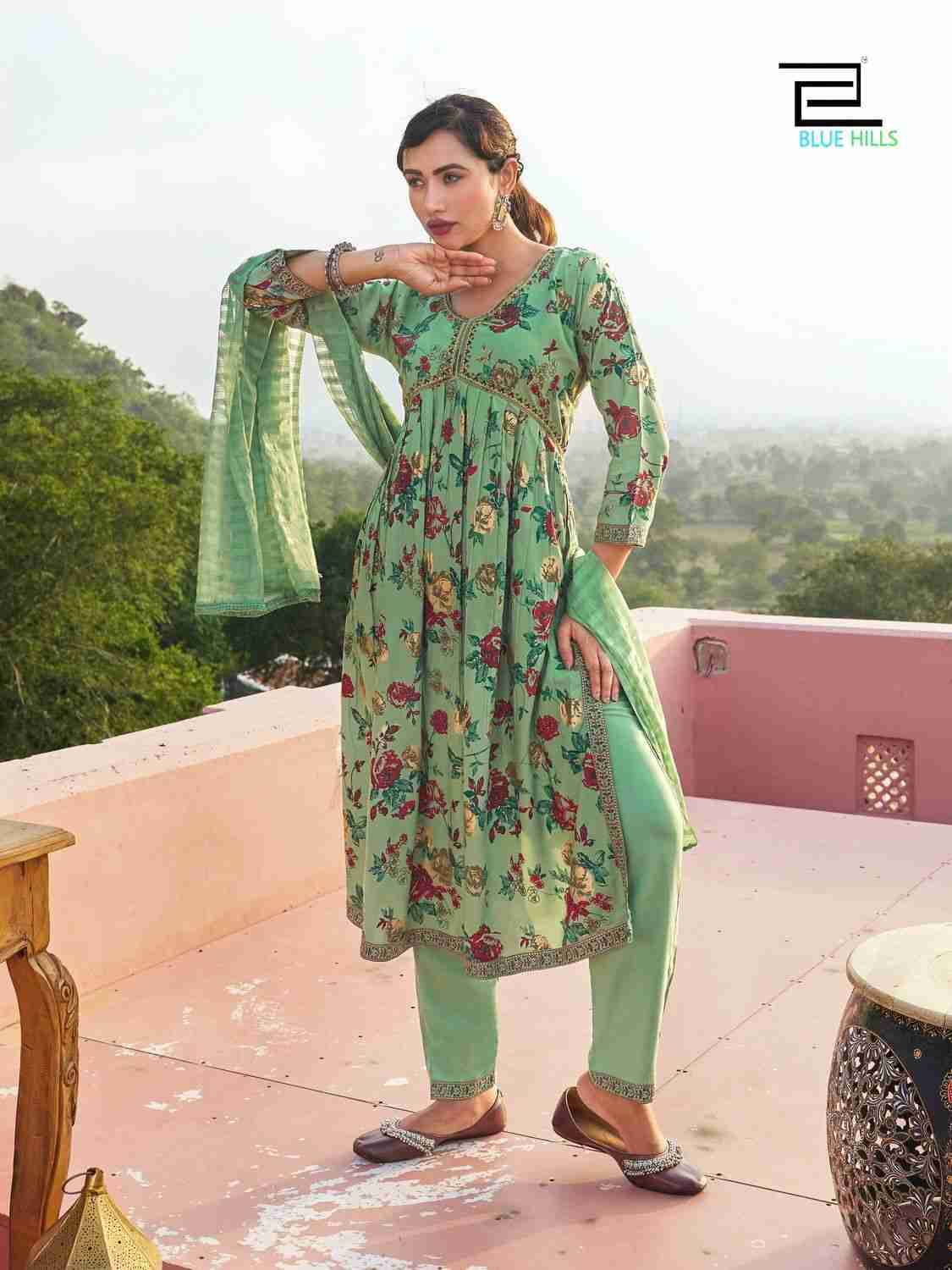 Libas By Blue Hills 1001 To 1008 Series Beautiful Festive Suits Colorful Stylish Fancy Casual Wear & Ethnic Wear Rayon Foil Print Dresses At Wholesale Price