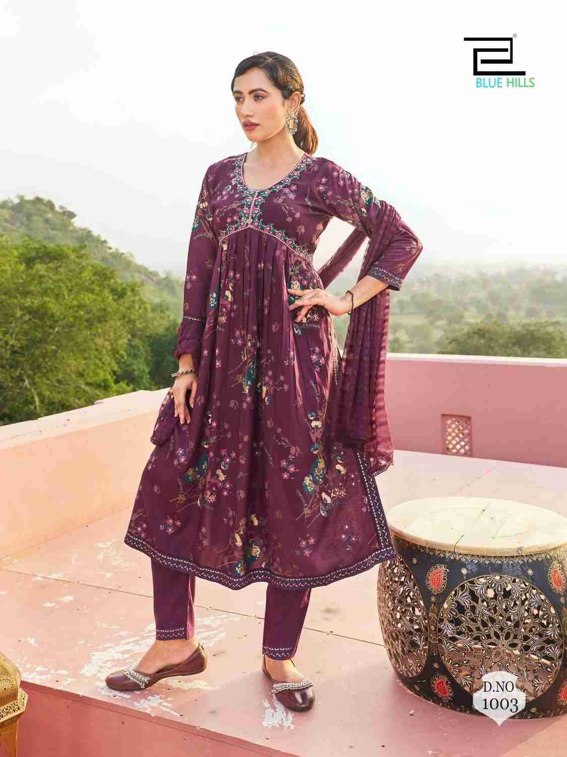 Libas By Blue Hills 1001 To 1008 Series Beautiful Festive Suits Colorful Stylish Fancy Casual Wear & Ethnic Wear Rayon Foil Print Dresses At Wholesale Price