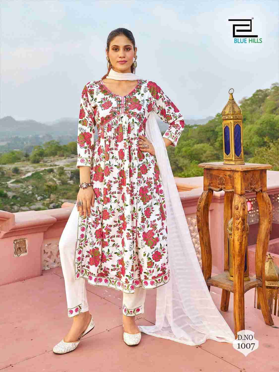 Libas By Blue Hills 1001 To 1008 Series Beautiful Festive Suits Colorful Stylish Fancy Casual Wear & Ethnic Wear Rayon Foil Print Dresses At Wholesale Price