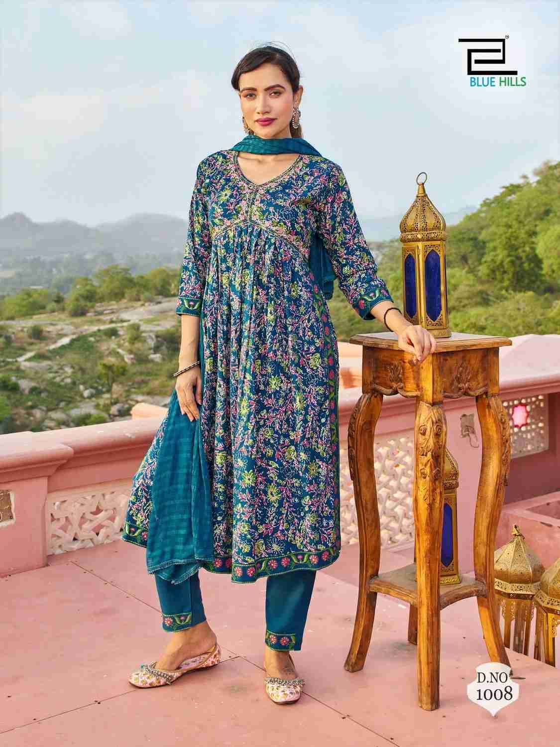 Libas By Blue Hills 1001 To 1008 Series Beautiful Festive Suits Colorful Stylish Fancy Casual Wear & Ethnic Wear Rayon Foil Print Dresses At Wholesale Price