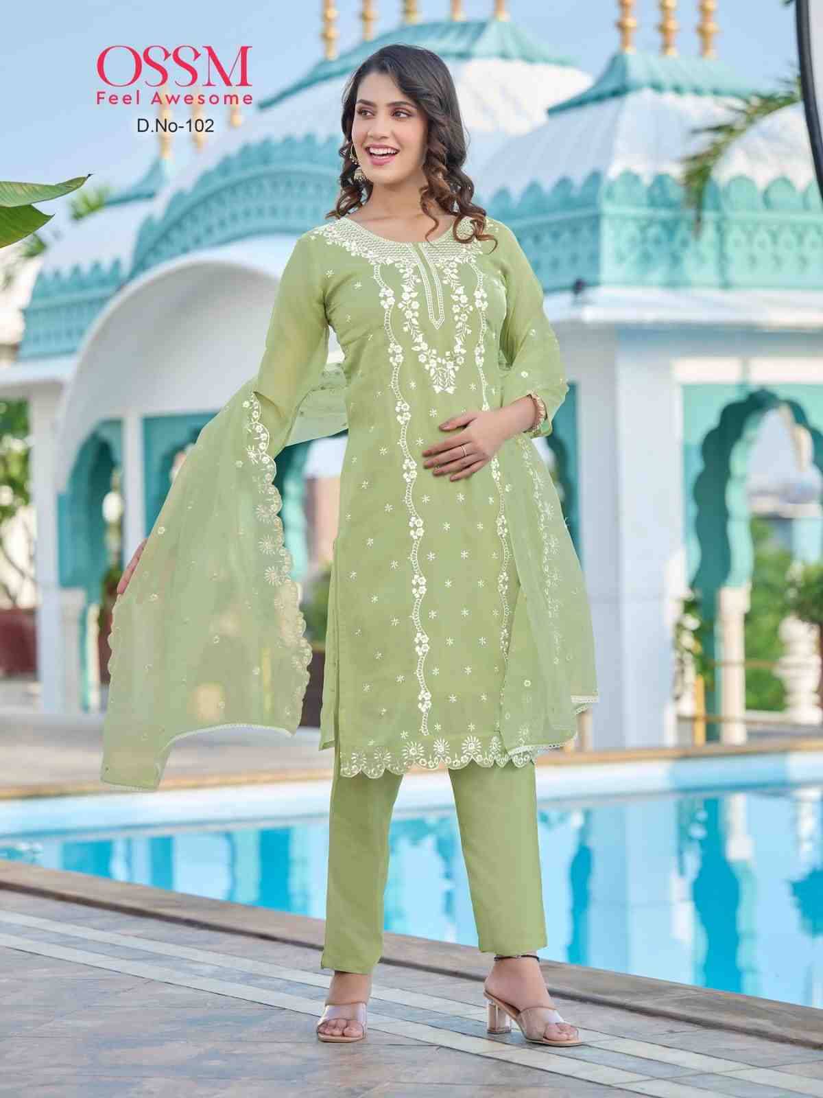 Mora Vol-1 By Ossm 101 To 106 Series Designer Festive Suits Collection Beautiful Stylish Fancy Colorful Party Wear & Occasional Wear Pure Viscose Organza Dresses At Wholesale Price