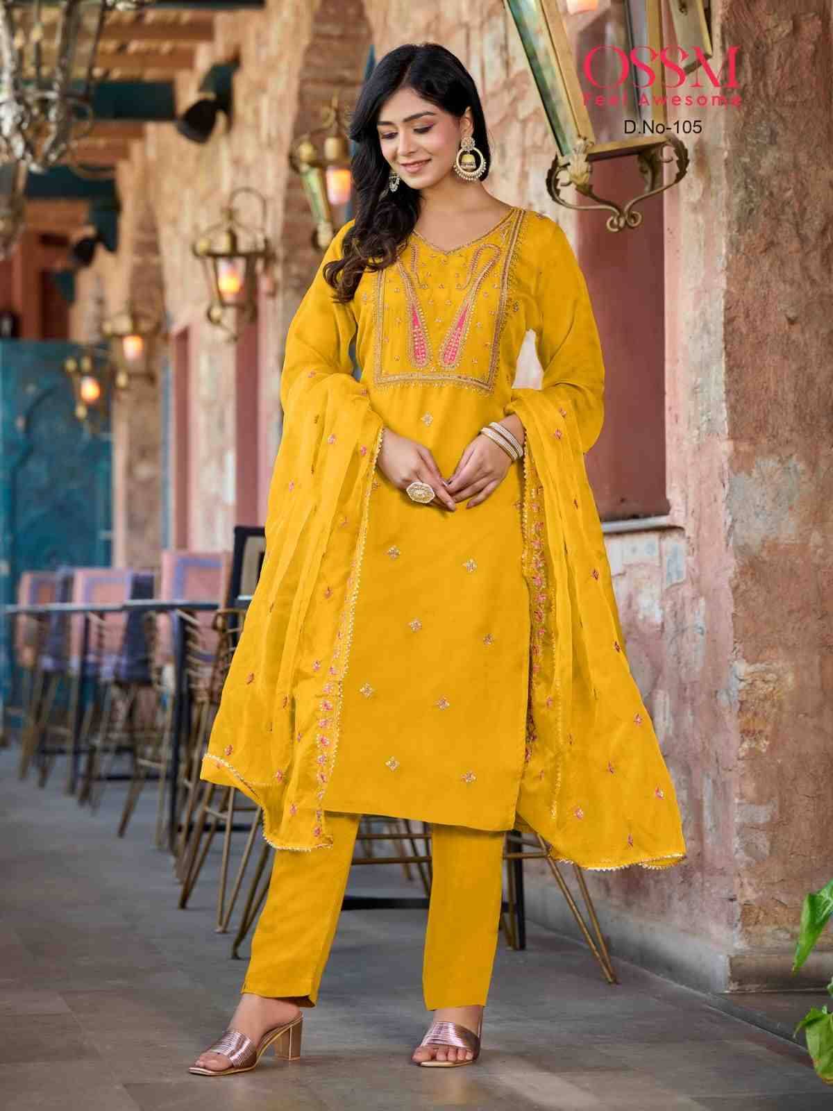 Mora Vol-1 By Ossm 101 To 106 Series Designer Festive Suits Collection Beautiful Stylish Fancy Colorful Party Wear & Occasional Wear Pure Viscose Organza Dresses At Wholesale Price