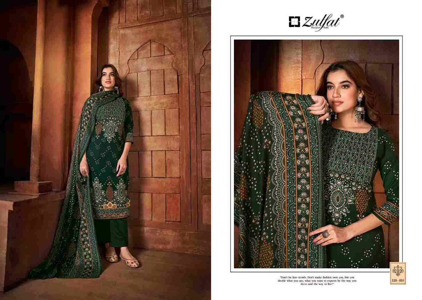 Riyana By Zulfat 520-001 To 520-008 Series Beautiful Festive Suits Stylish Fancy Colorful Casual Wear & Ethnic Wear Pure Pashmina Digital Print Dresses At Wholesale Price