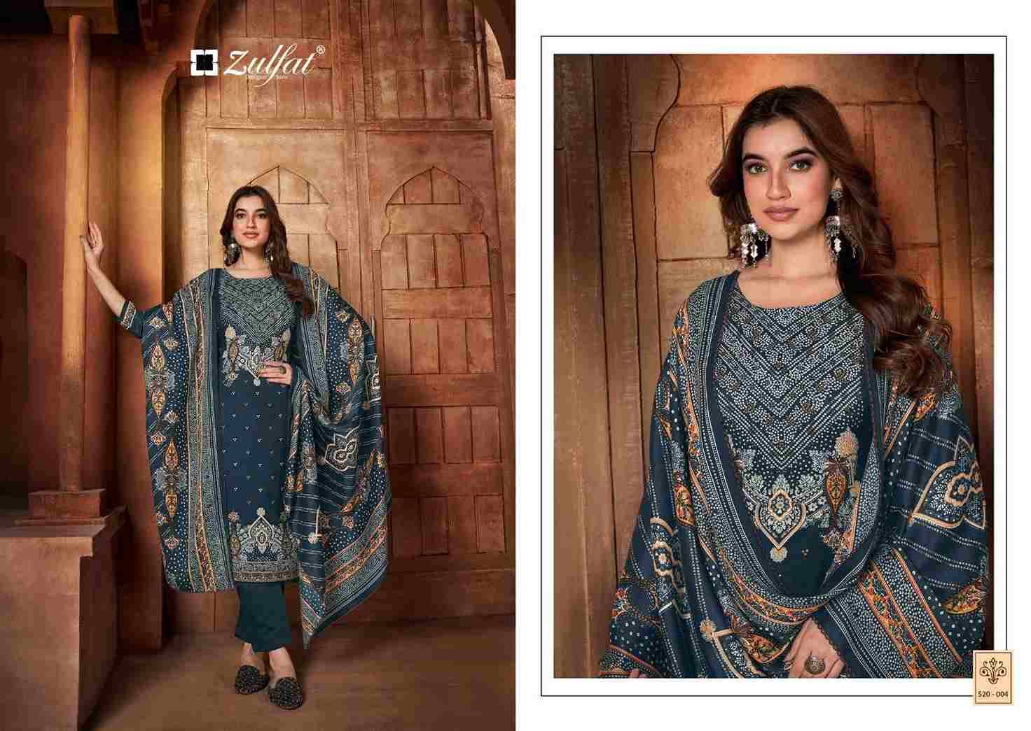 Riyana By Zulfat 520-001 To 520-008 Series Beautiful Festive Suits Stylish Fancy Colorful Casual Wear & Ethnic Wear Pure Pashmina Digital Print Dresses At Wholesale Price