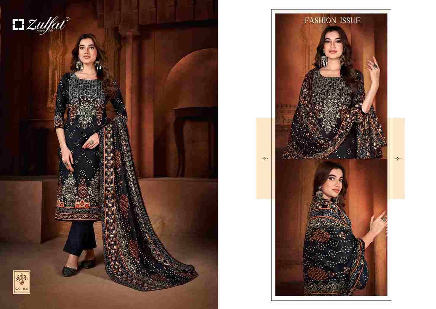 Riyana By Zulfat 520-001 To 520-008 Series Beautiful Festive Suits Stylish Fancy Colorful Casual Wear & Ethnic Wear Pure Pashmina Digital Print Dresses At Wholesale Price
