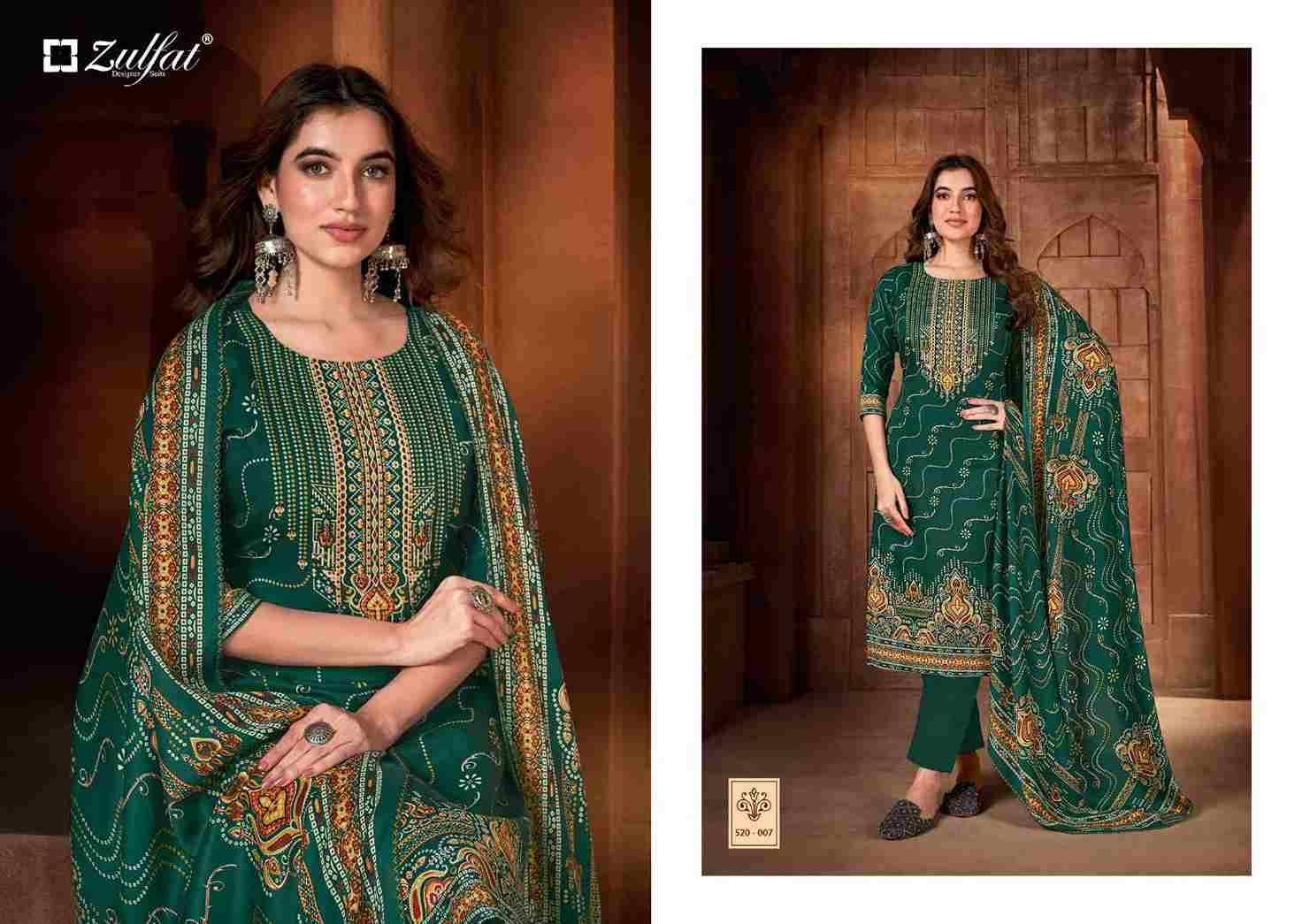 Riyana By Zulfat 520-001 To 520-008 Series Beautiful Festive Suits Stylish Fancy Colorful Casual Wear & Ethnic Wear Pure Pashmina Digital Print Dresses At Wholesale Price