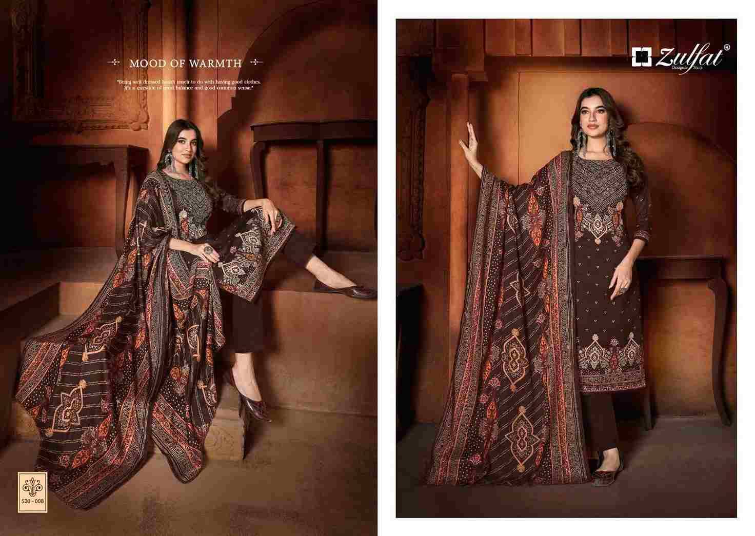 Riyana By Zulfat 520-001 To 520-008 Series Beautiful Festive Suits Stylish Fancy Colorful Casual Wear & Ethnic Wear Pure Pashmina Digital Print Dresses At Wholesale Price