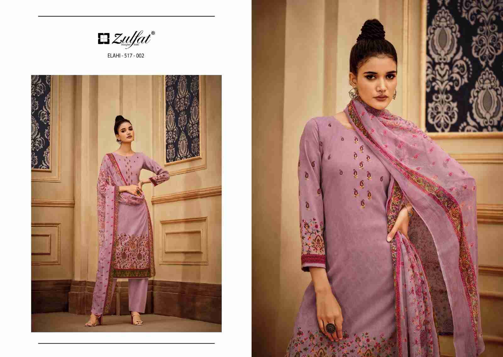 Elahi By Zulfat 517-001 To 517-010 Series Beautiful Festive Suits Stylish Fancy Colorful Casual Wear & Ethnic Wear Pure Pashmina Digital Print Dresses At Wholesale Price