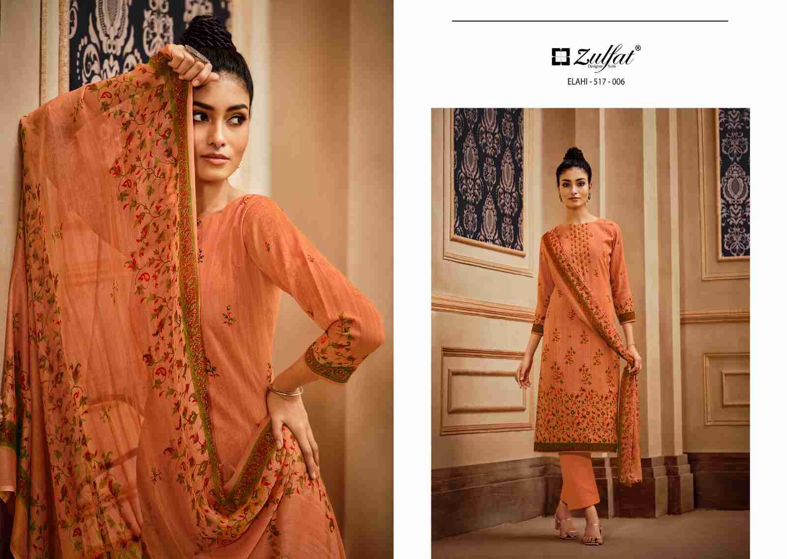 Elahi By Zulfat 517-001 To 517-010 Series Beautiful Festive Suits Stylish Fancy Colorful Casual Wear & Ethnic Wear Pure Pashmina Digital Print Dresses At Wholesale Price