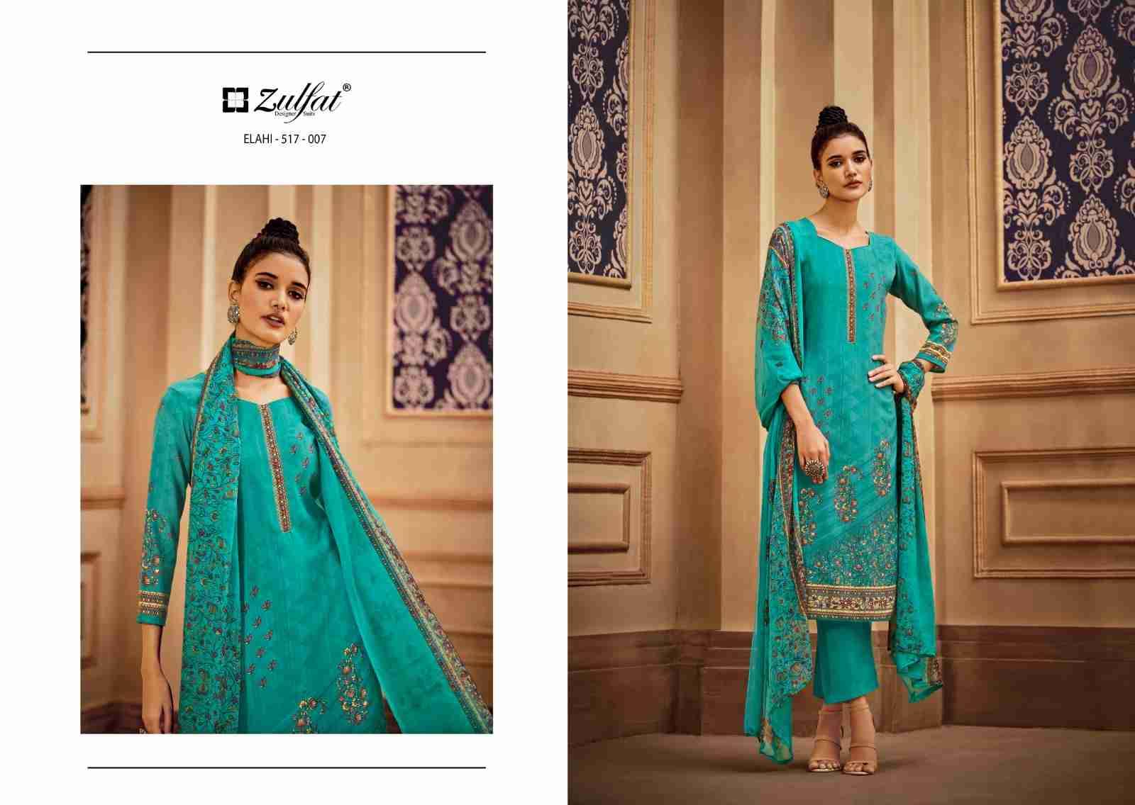 Elahi By Zulfat 517-001 To 517-010 Series Beautiful Festive Suits Stylish Fancy Colorful Casual Wear & Ethnic Wear Pure Pashmina Digital Print Dresses At Wholesale Price