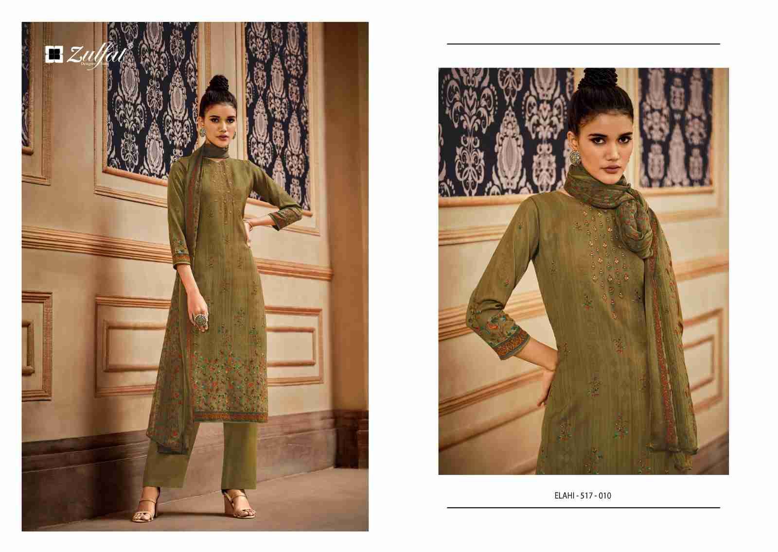 Elahi By Zulfat 517-001 To 517-010 Series Beautiful Festive Suits Stylish Fancy Colorful Casual Wear & Ethnic Wear Pure Pashmina Digital Print Dresses At Wholesale Price