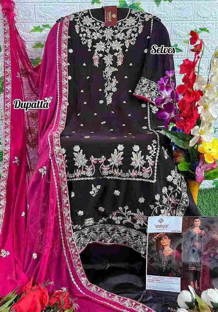 Emaan Adeel Premium Collection Vol-7 By Mahnur Fashion 7001 To 7003 Series Beautiful Pakistani Suits Colorful Stylish Fancy Casual Wear & Ethnic Wear Faux Georgette With Embroidered Dresses At Wholesale Price