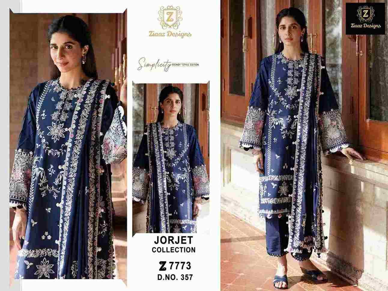 Ziaaz Designs Hit Design 357 By Ziaaz Designs Beautiful Stylish Pakistani Suits Fancy Colorful Casual Wear & Ethnic Wear & Ready To Wear Georgette Embroidery Dresses At Wholesale Price