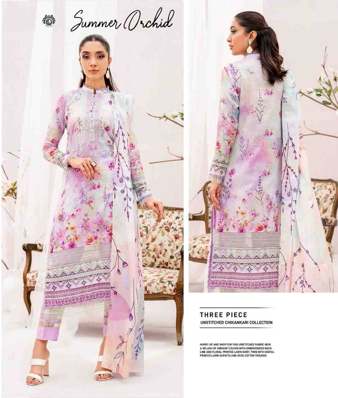 Summer Orchid By Gull Jee 01 To 12 Series Beautiful Pakistani Suits Colorful Stylish Fancy Casual Wear & Ethnic Wear Lawn Digital Print With Embroidery Dresses At Wholesale Price