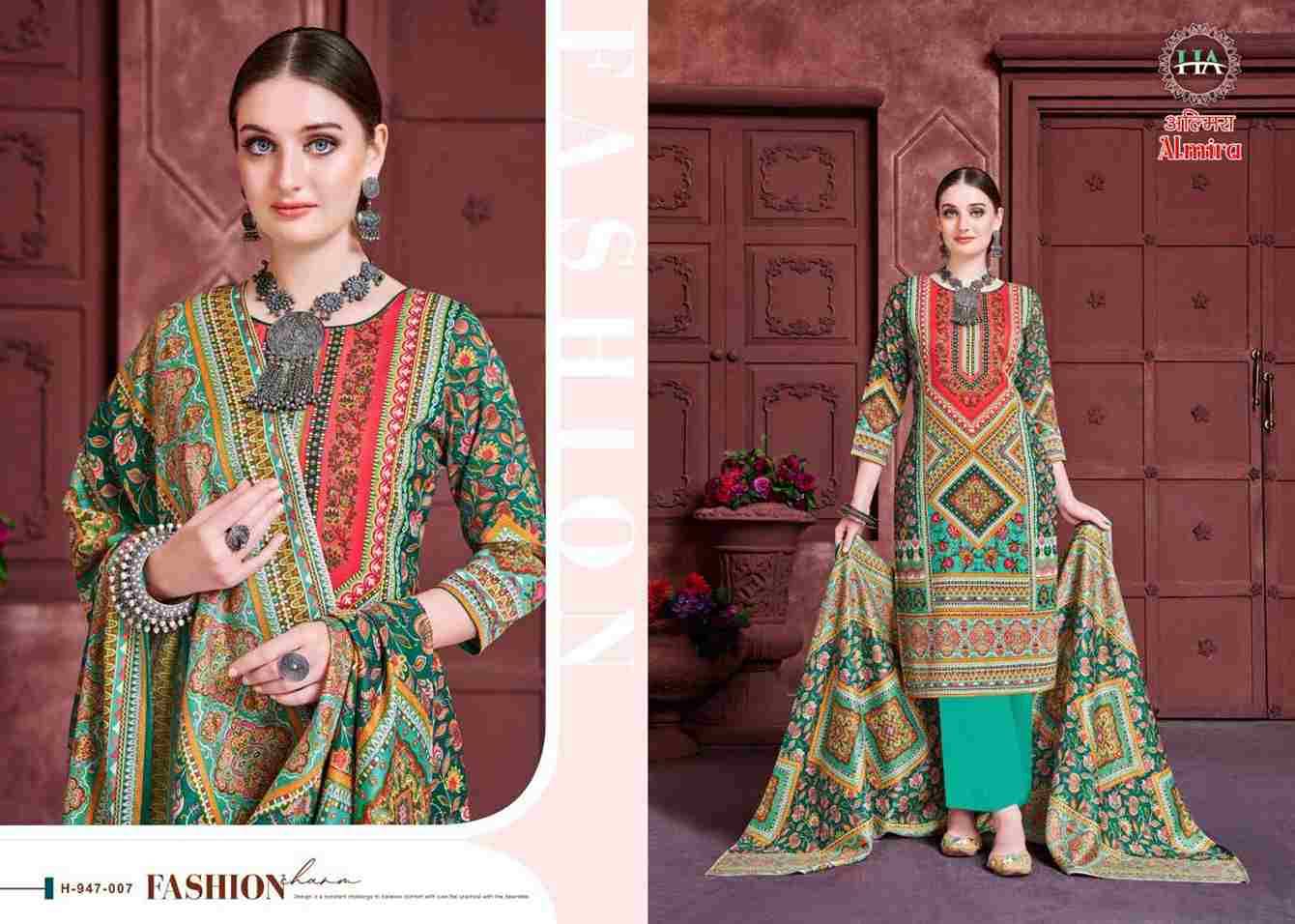 Almira By Harshit Fashion Hub 947-001 To 947-008 Series Beautiful Pakistani Suits Colorful Stylish Fancy Casual Wear & Ethnic Wear Pure Pashmina Digital Printed Dresses At Wholesale Price